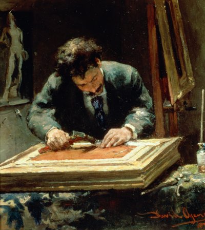 The Picture Framer, 1878 by David Oyens